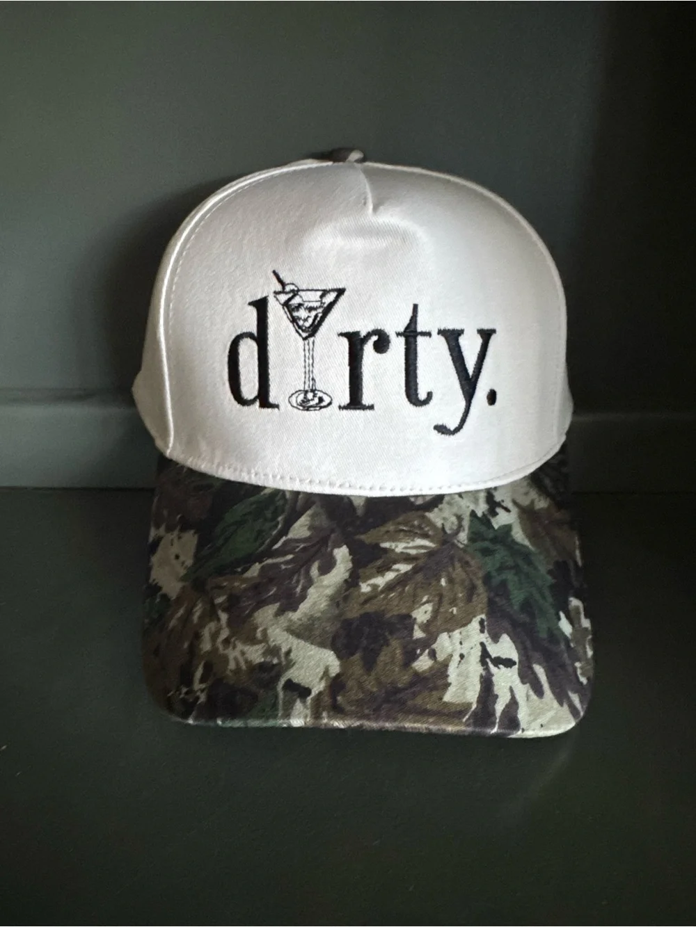 Zenana Dirty Martini Camo Brim Baseball Cap Hat New